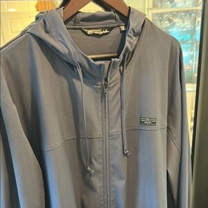 Travis Mathew Blue Hooded Windbreaker Jacket